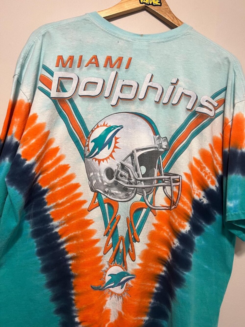 Vintage Miami Dolphins NFL Tye Dye Tshirt - Picture 5 of 6